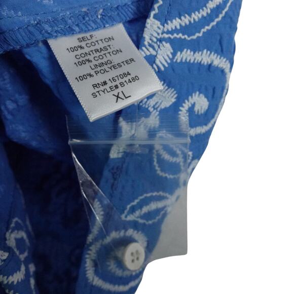 New Tuckernuck Riviera Painted Chintz Aurora Blue Floral Dress Retro Mod XL NWT - Picture 11 of 16